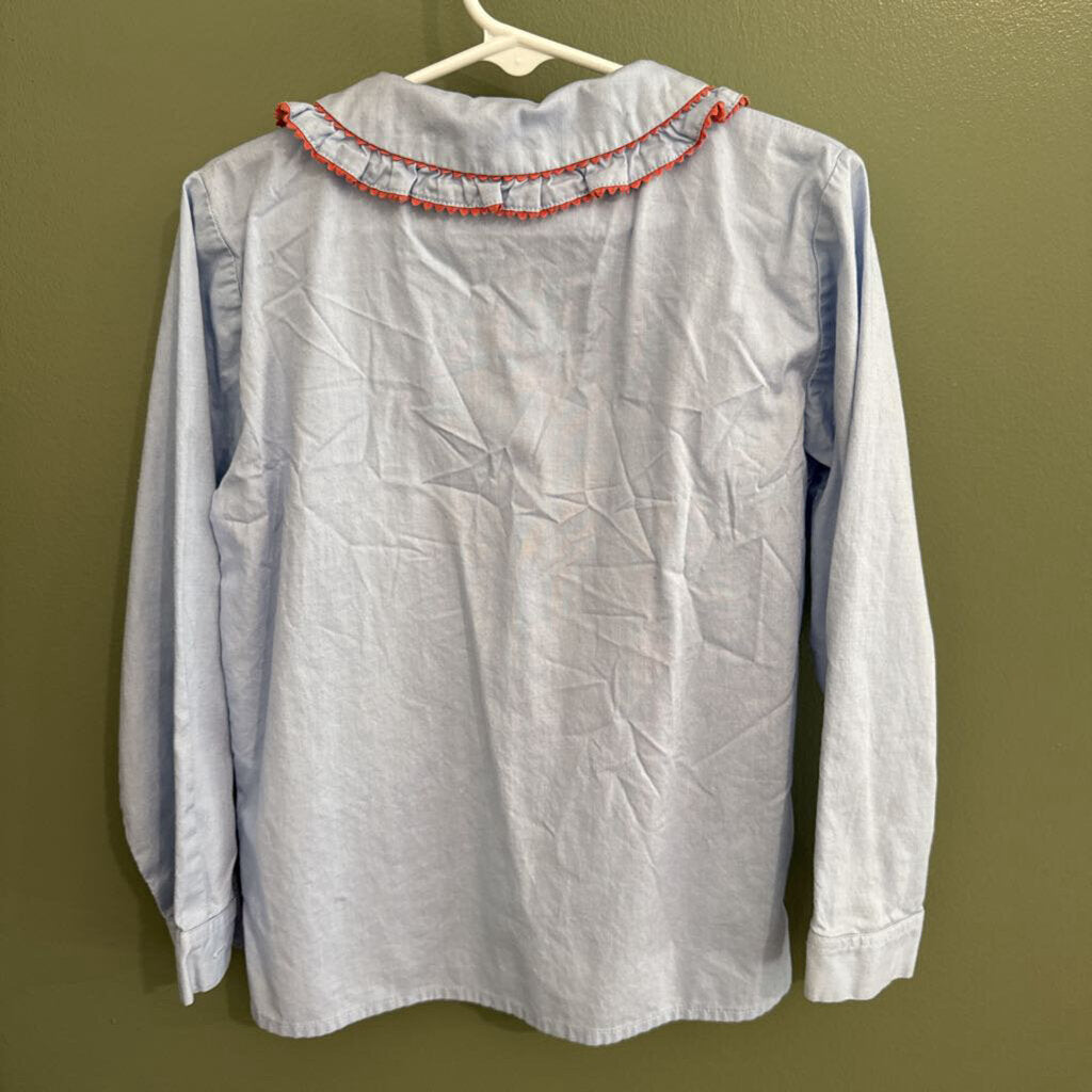 Blue peter pan collar shirt