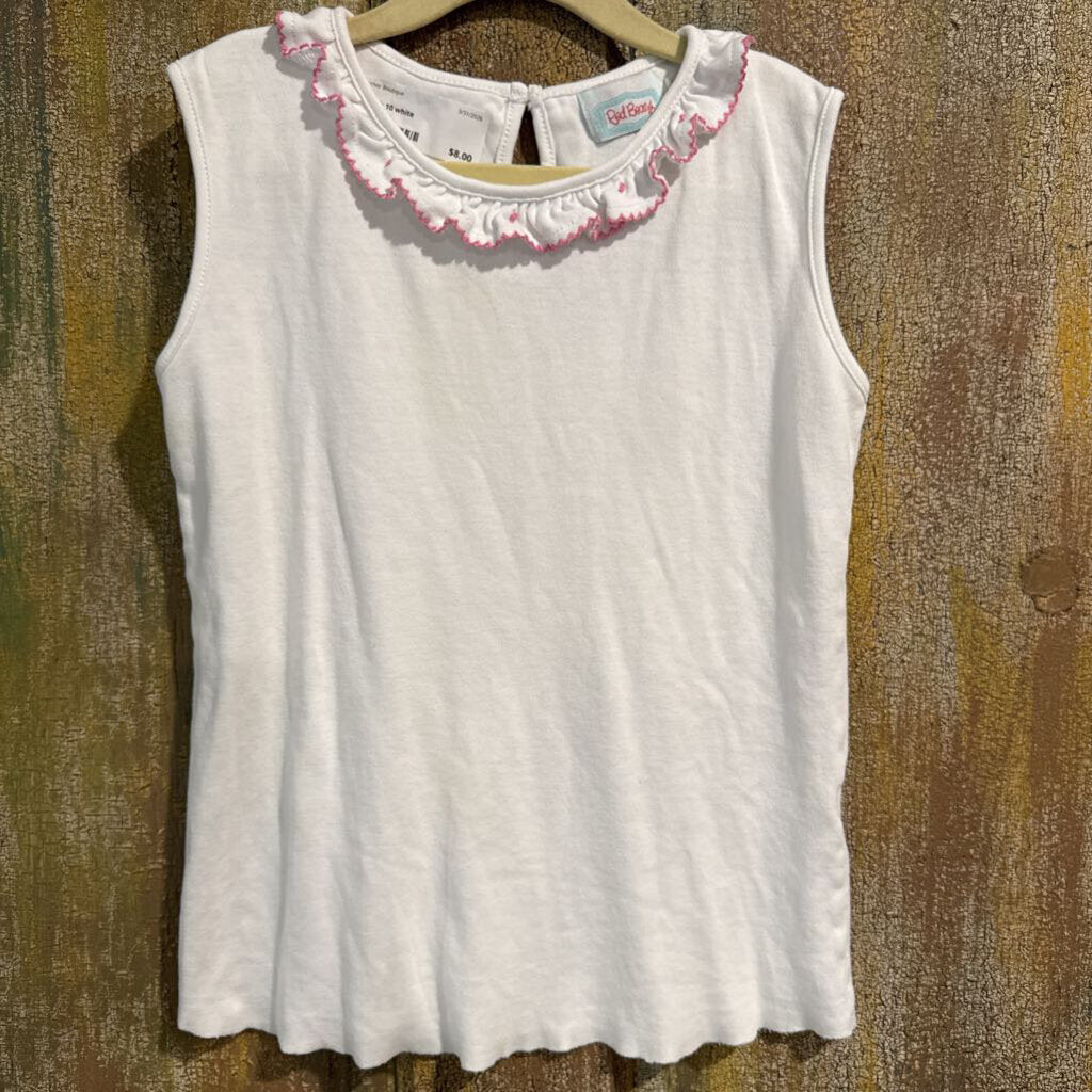 white tank w/pink detail