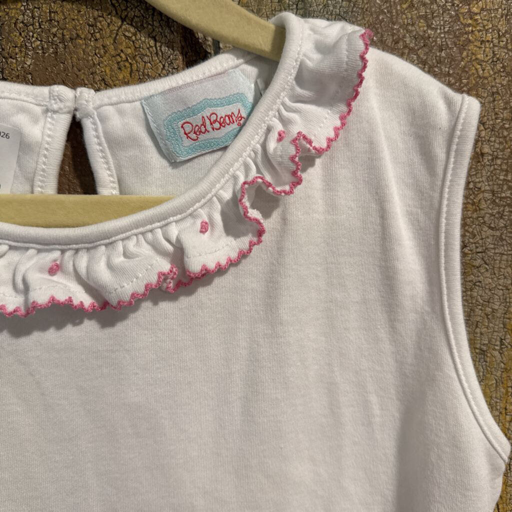 white tank w/pink detail