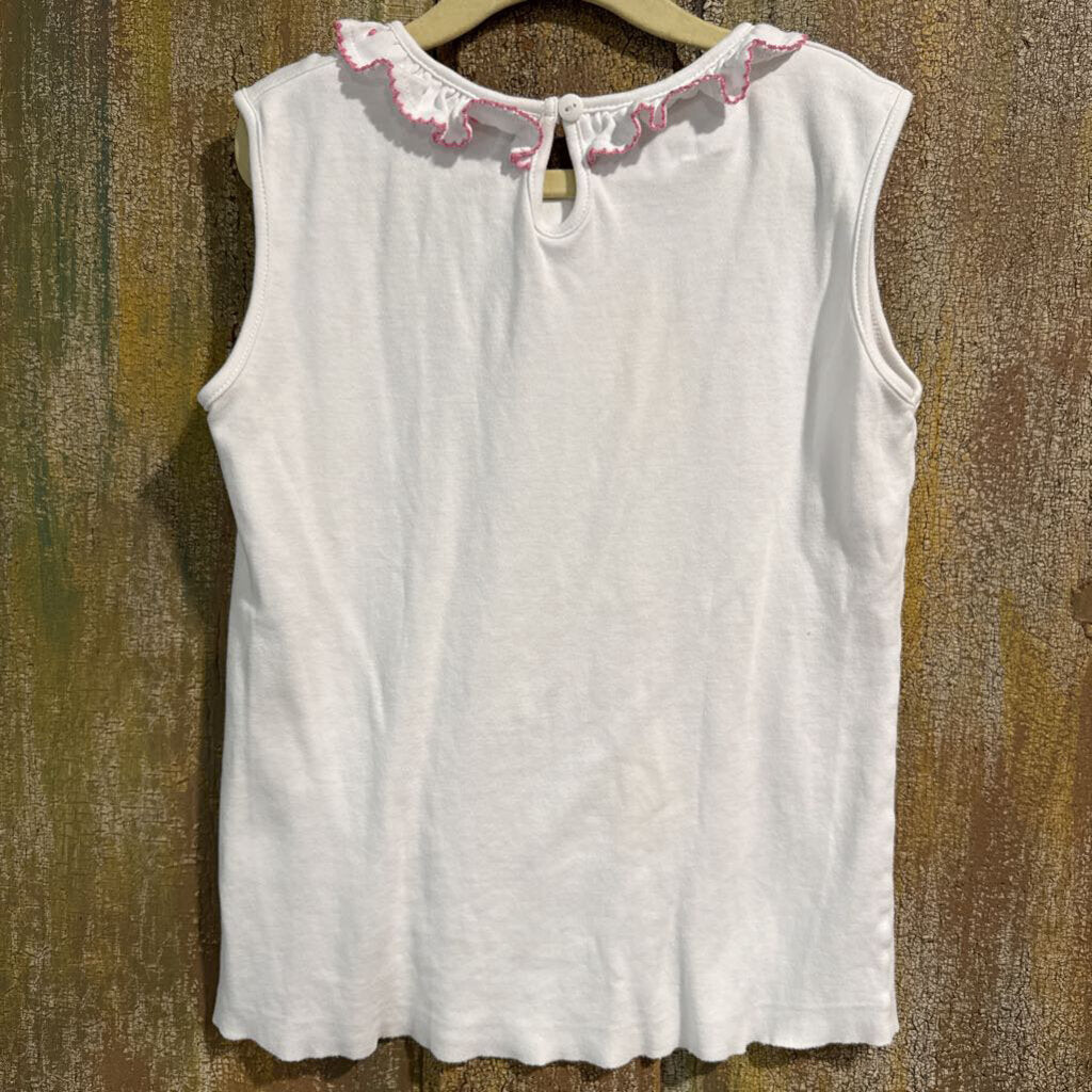 white tank w/pink detail