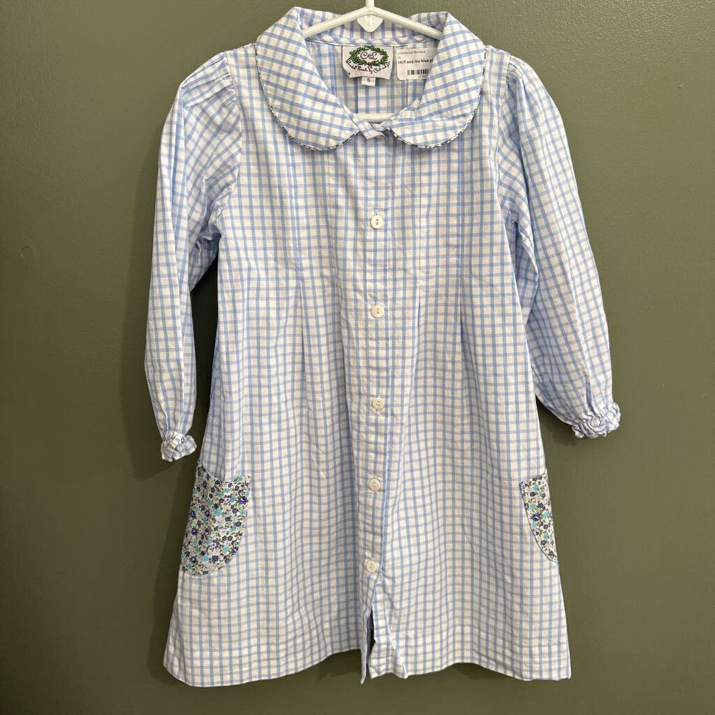 cecil and lou blue plaid dress