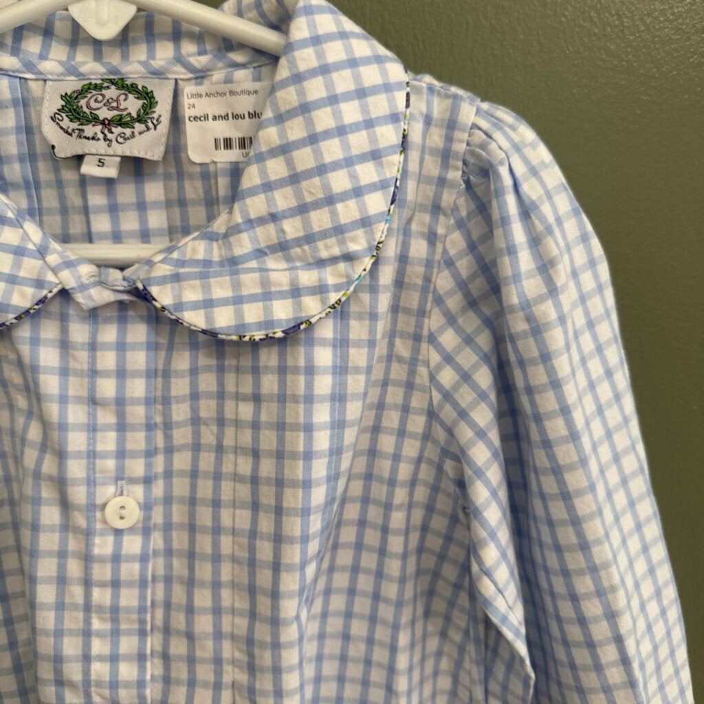 cecil and lou blue plaid dress