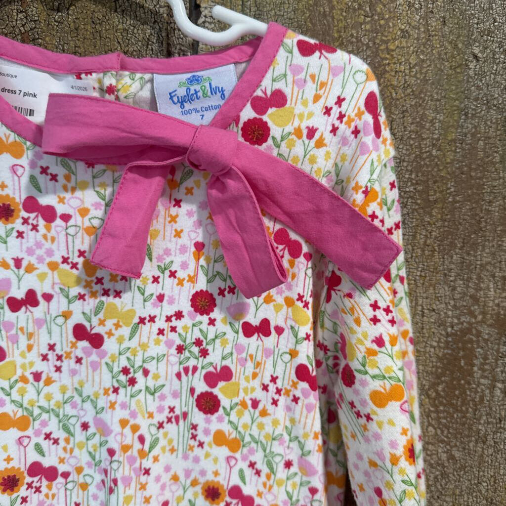 Pink floral dress