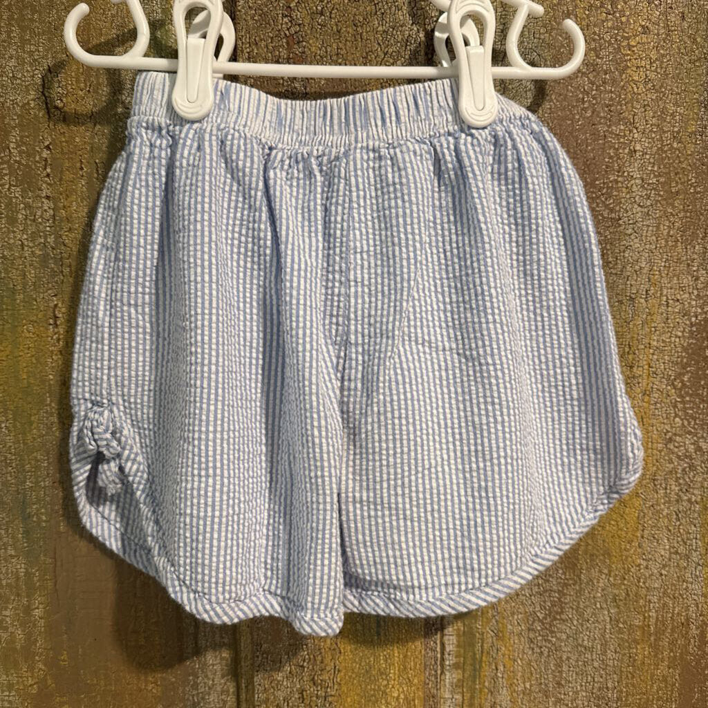 blue seersucker shorts