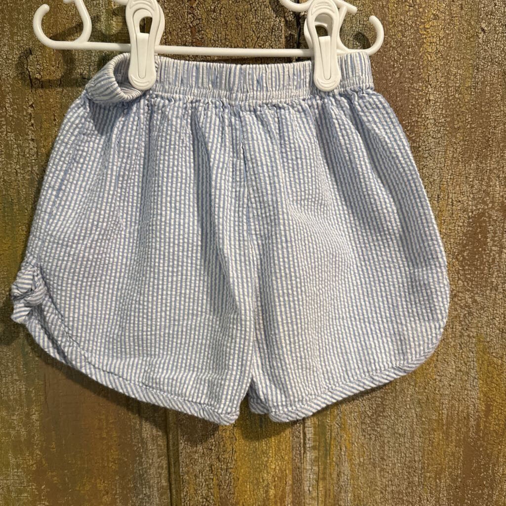 blue seersucker shorts