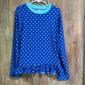 Blue Polka Dot rash guard