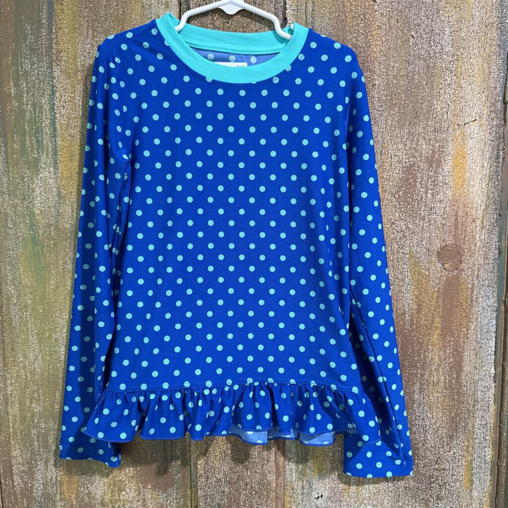 Blue Polka Dot rash guard