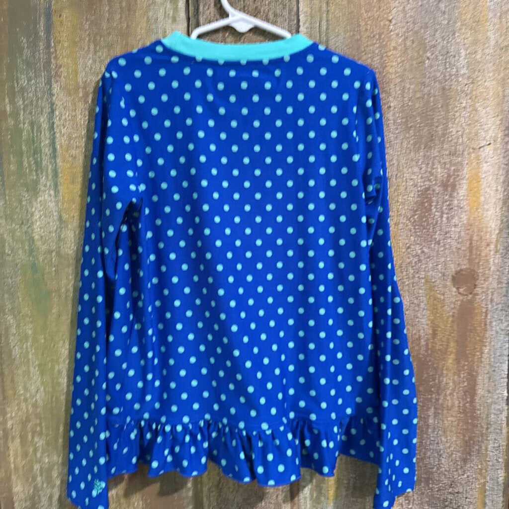 Blue Polka Dot rash guard
