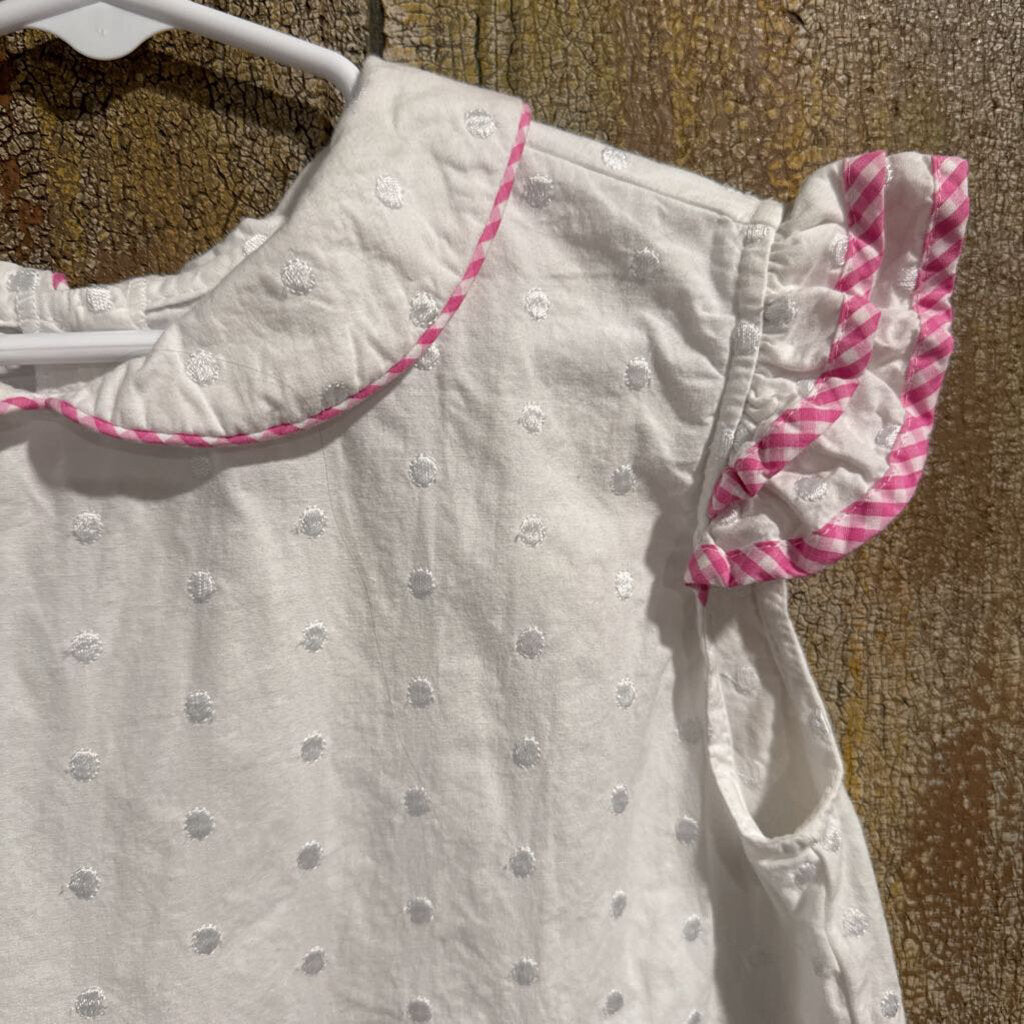 'Dot' Shirt w/pink piping