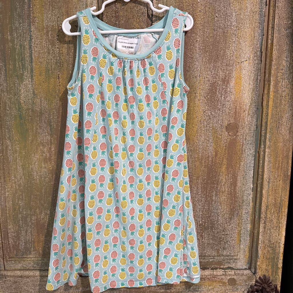 tea girls dress pinapple