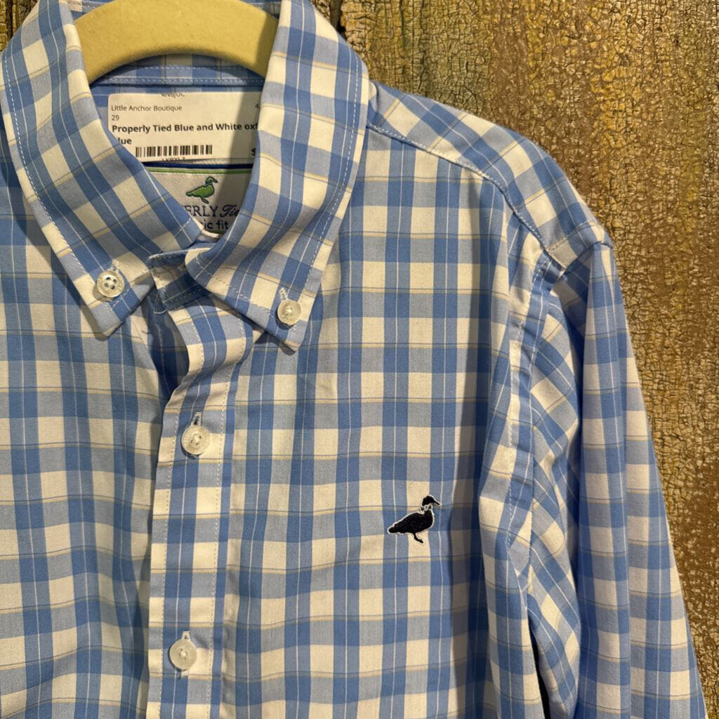 Properly Tied Blue and White oxford