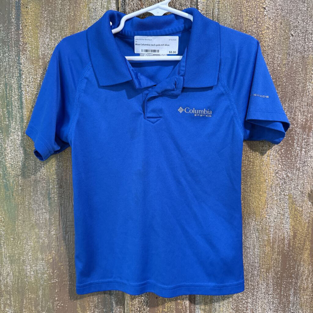 Blue Columbia tech polo