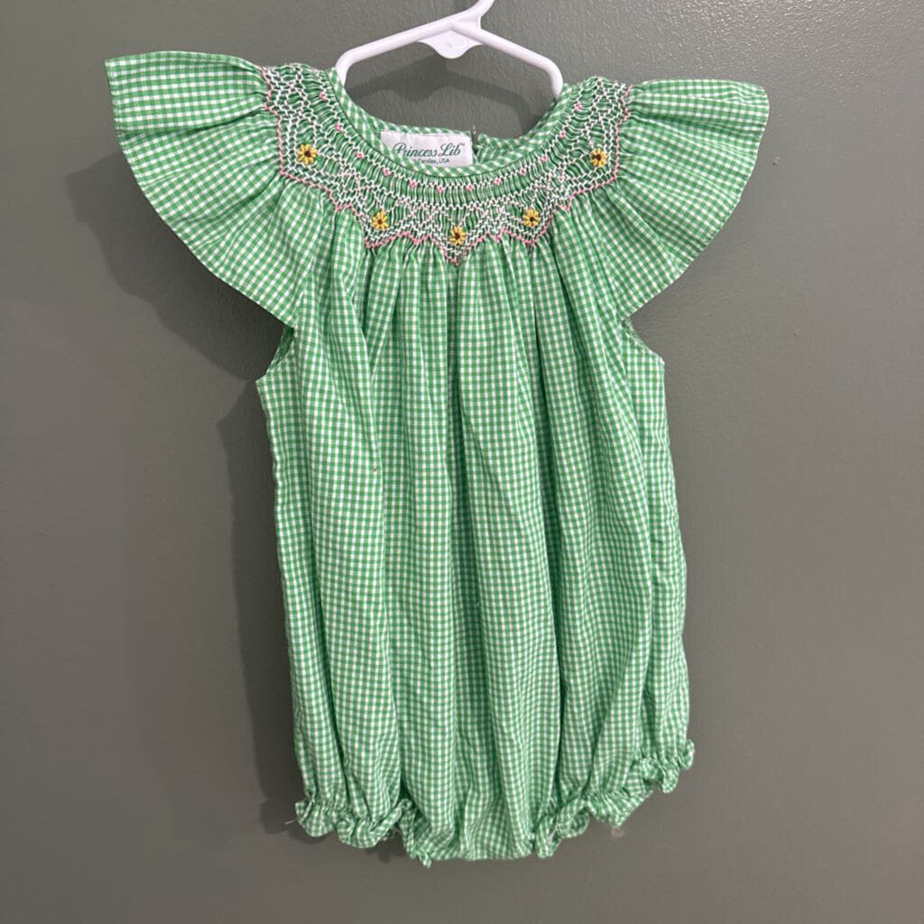 Princess Lib sunflower smocked bubble