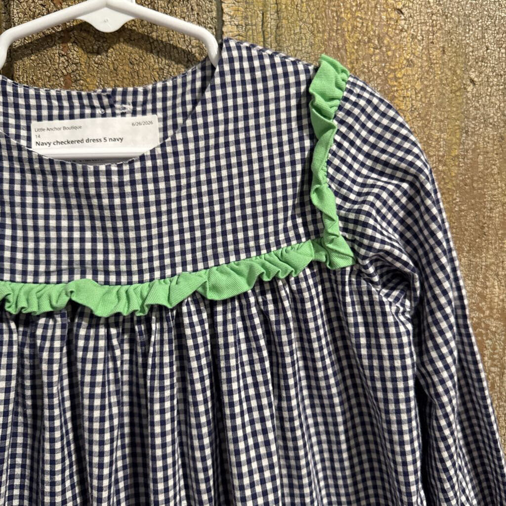 Navy checkered dress
