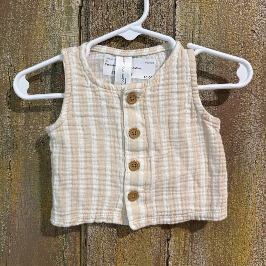 Tan shirt + short set