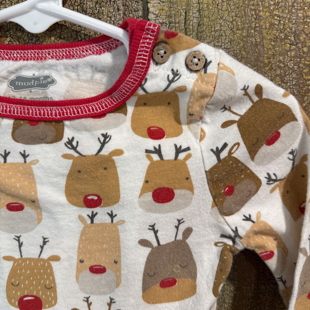 MudPie raindeer pj's