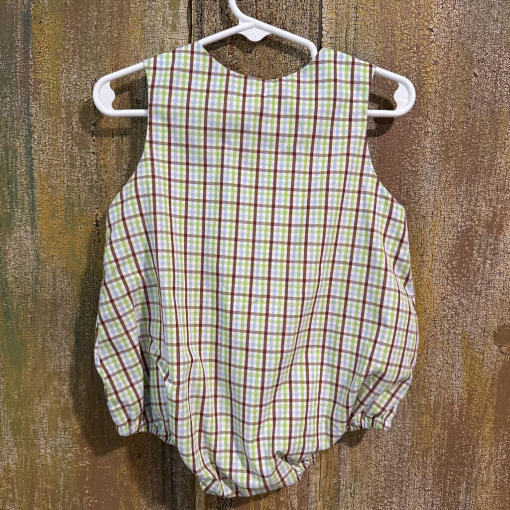 'Allegator' smocked romper