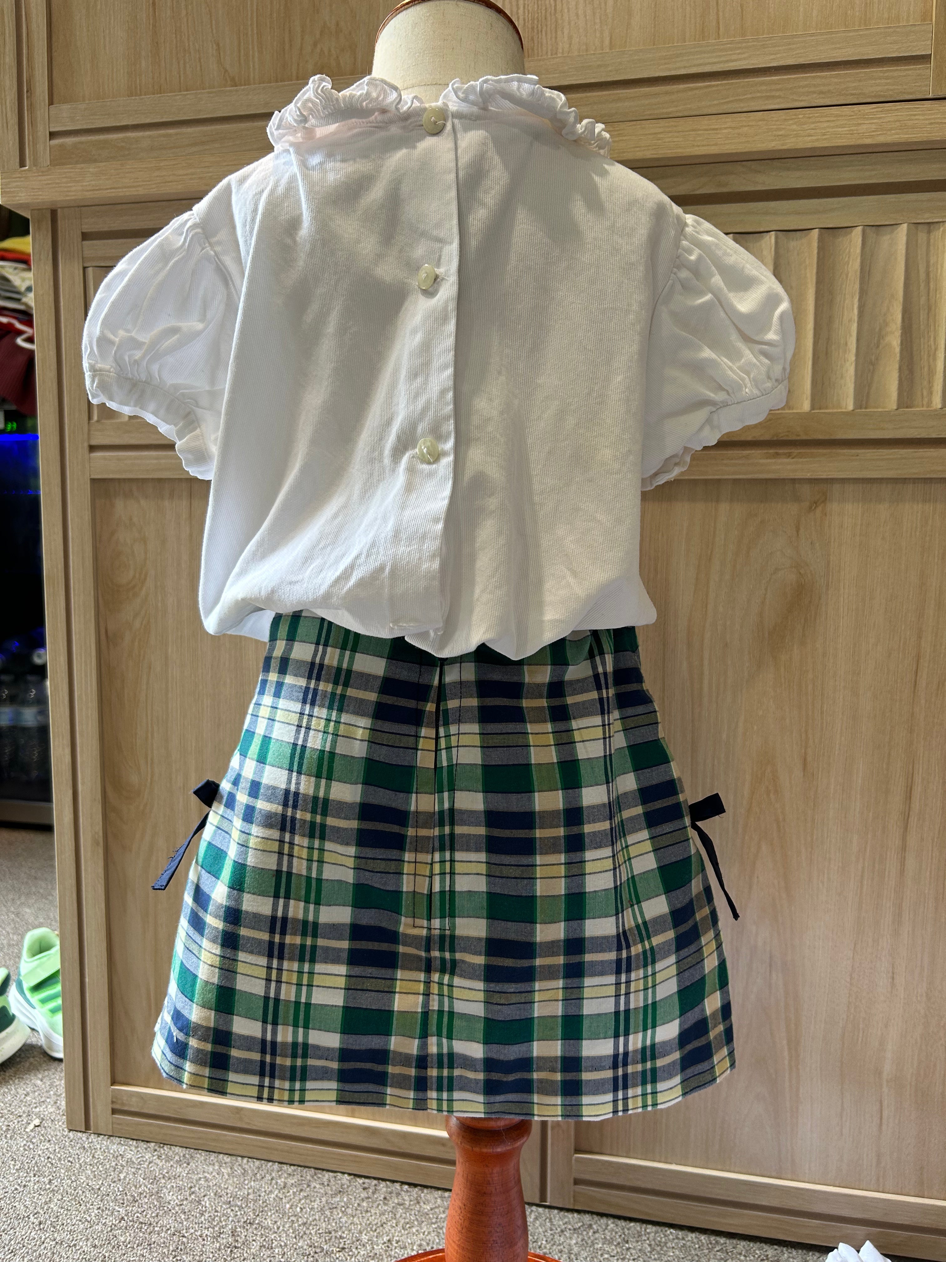 White Cord Shirt with Collar